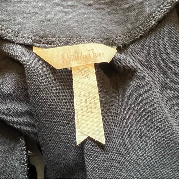 Matilda Jane Washed Black Ruffle Trim Snap Button All is Calm Jacket Size Medium - Picture 5 of 6